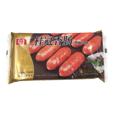 桂冠108g黑椒香肠台湾经典烧烤