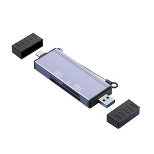 多功能usb3.0读卡器多合一高速转换器微单反摄影ccd佳能相机sd卡尼康cf储存卡tf内存卡Type c手机OTG电脑通用