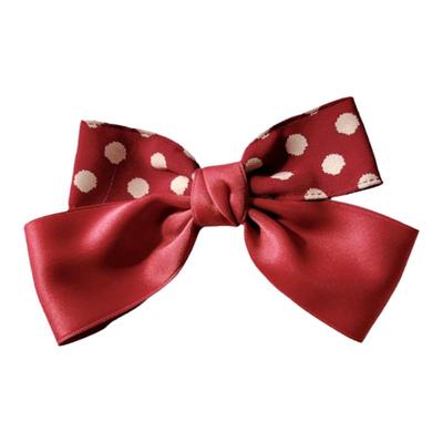 红色发夹儿童蝴蝶结头饰女