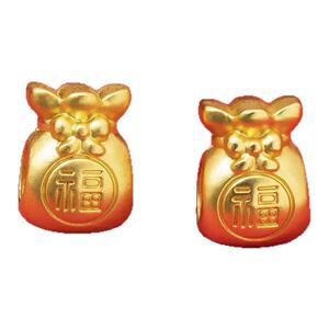 保色古法沙金福字福袋隔珠diy手工编织饰品手绳配饰散珠子配件