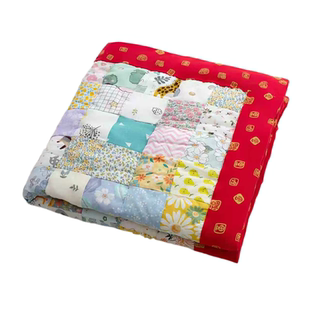婴儿手工棉花包被宝宝纯棉抱被新生儿四季百家被春夏百福被小棉被