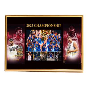 约基奇掘金总冠军画框科比詹姆斯相框手办nba篮球迷周边生日礼物