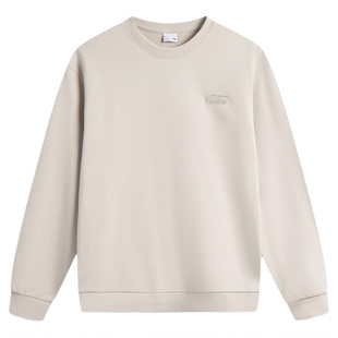 李宁加绒保暖卫衣女2026新春加厚圆领套头衫长袖宽松休闲运动上衣