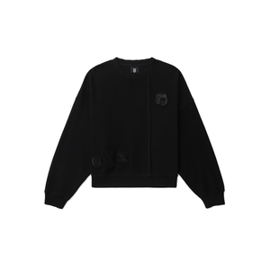 it fingercroxx女装宽松圆领卫衣休闲秋冬新款酷感套头衫00331XL