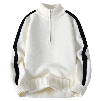学院风半拉链立领毛衣帅气内搭