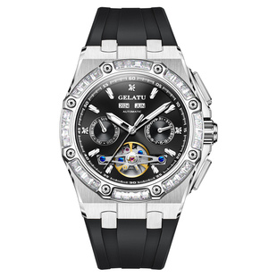 格拉图品牌正品名表男士手表机械表全自动多功能男表时尚夜光男款