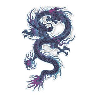 TLP反光车贴 龙图腾青龙 嘻哈街头文化涂鸦行李箱笔记本玻璃贴纸