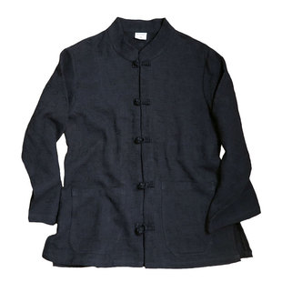 【苇素禅服】中式女装中国风衬衫外套高端初春上衣薄款棉麻开衫