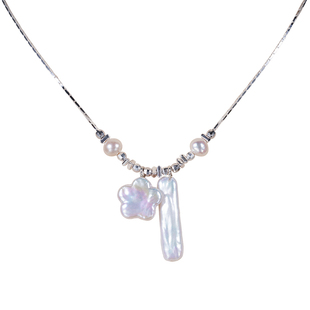 赛赛莉安天然淡水珍珠S925纯银小众设计项链碎银子轻奢气质ins款