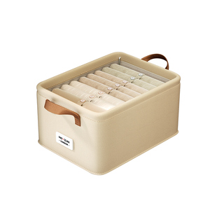 收纳篮衣服收纳盒衣柜收纳放在衣柜里分层储物盒整理箱衣物收纳筐