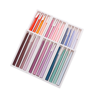 彩色25cm长杆香薰蜡烛家用无烟婚礼宴会烛光晚餐西餐烛台装饰摆件