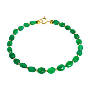 若华珠宝绿莺 赞比亚祖母绿手链女18K金宝石手串彩宝手饰礼物定制
