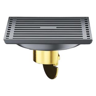 枪灰色不锈钢地漏防臭全铜芯卫生间浴室长条淋浴洗衣机下水道2005