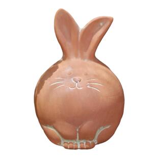 户外创意红陶花园装饰品母鸡兔子龙猫卡通小动物庭院园艺小摆件