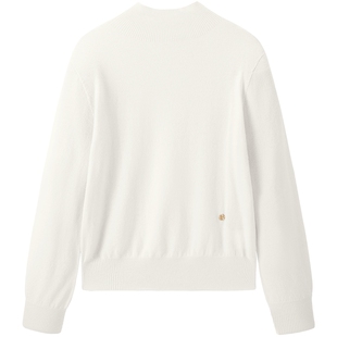 太平鸟无缝系列全羊毛无缝一体毛套衫冬装款品质内搭毛衣女*