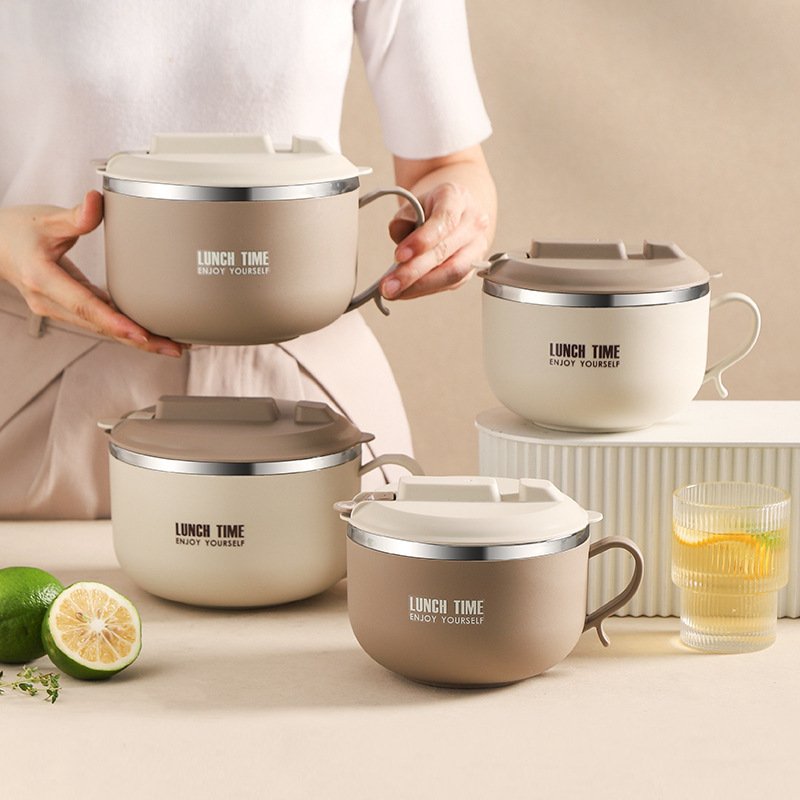 304不锈钢快餐杯泡面碗大饭盒成人餐盒学生号盖宿舍上班族保温带
