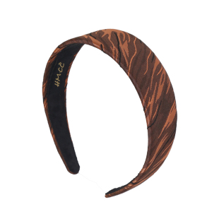 HM.CC复古虎皮纹宽边发箍高级纹理发夹女百搭显脸小防滑头箍发饰