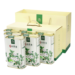 千岁好有机山茶油1L*6罐礼箱压榨一级油茶籽油茶油食用油团购送礼