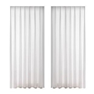 艾瑞丝窗帘 透光不透人雪纺白纱客厅阳台光影纱网红纱竖百叶纱帘