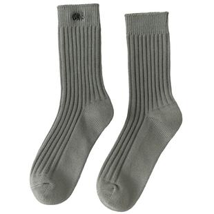 余文乐同款厚袜子男士中筒袜夏季棉袜透气粗线运动袜ins潮流长袜