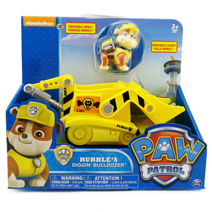 正版汪汪队立大功小砾狗狗巡逻队挖掘机工程车儿童玩具16775-3