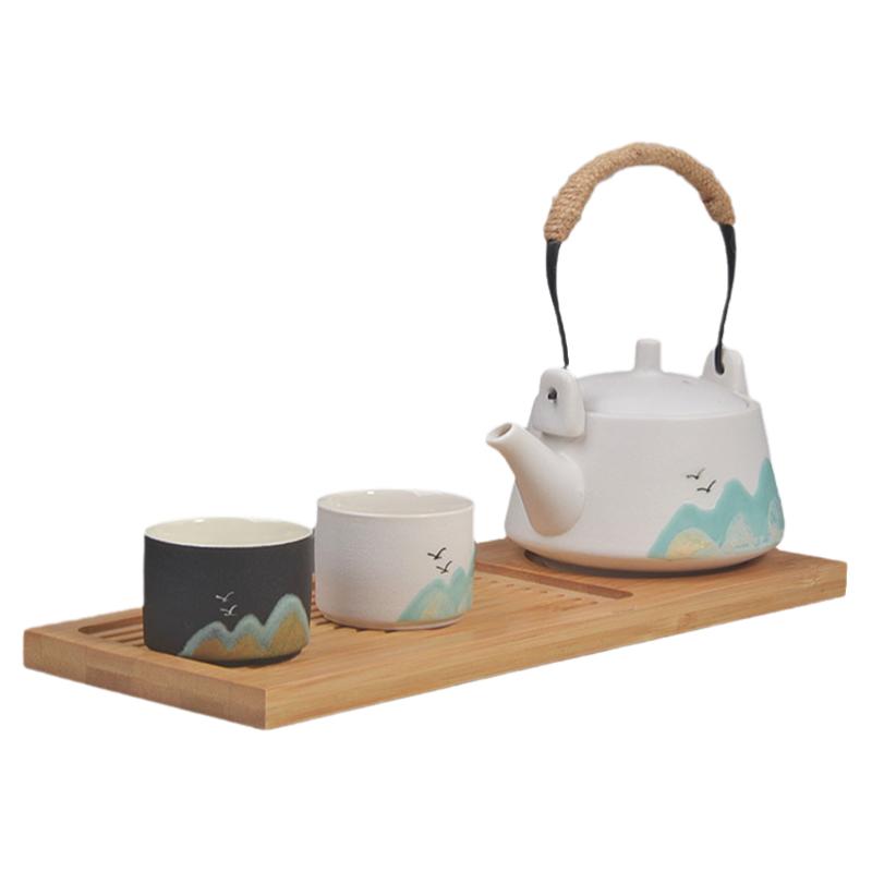 酒店茶具套装一壶两杯定制logo