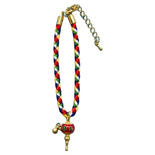 大昭寺五色经幡绳景泰蓝六字真言手链精美灵动扎西德勒