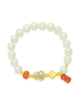 玉匠世家和田玉葫芦手串女款2025新款S925银玉石手串送女友送妈妈