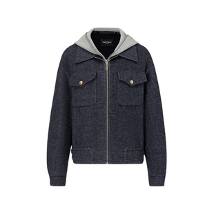 FF仿佛短外套2025秋冬新款毛呢外套女时尚短款设计感