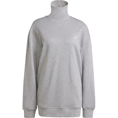 阿迪达斯女士立领宽松瑜伽卫衣