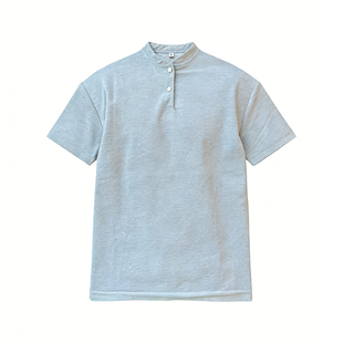 GM新中式收袖口polo衫短袖男款夏季宽松健身运动翻领T恤亨利衫棉