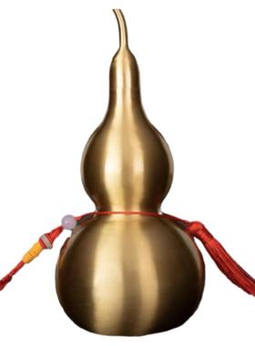 大号纯铜空心开口大葫芦家居摆件