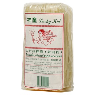 神童干河粉泰国米粉金边粉2mm/3/mm 5mm备注尖竹汶粿条454gx30包