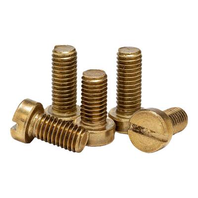 GB65国标 黄铜一字槽开槽圆柱头螺丝 铜螺钉全M2M6M8M10mm元柱头