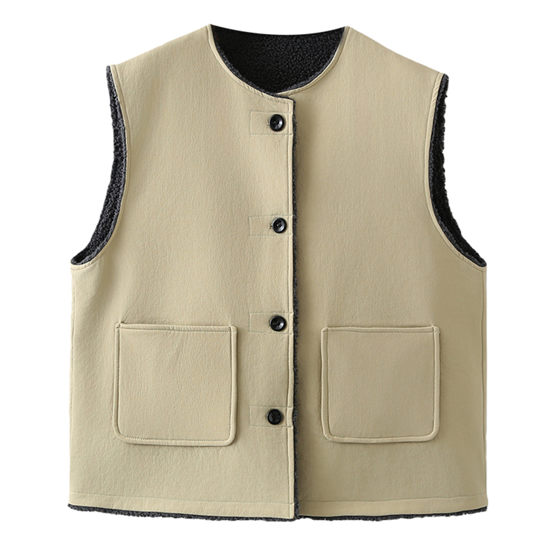 大码女装2025冬季新款宽松休闲加绒加厚马甲背心保暖坎肩马夹上衣