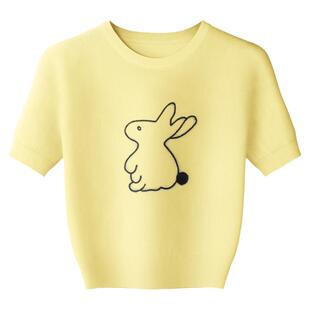 冰丝短袖高腰韩版针织T恤设计感显瘦打底衫白色体恤漂亮上衣女夏