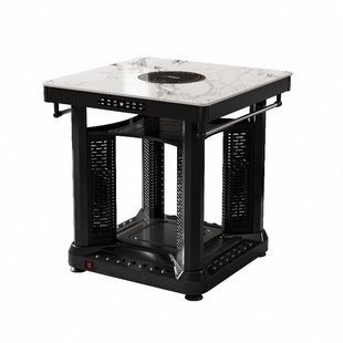 火焰山取暖桌电暖桌家用四面取暖烤火桌电暖炉正方形电烤炉电炉子