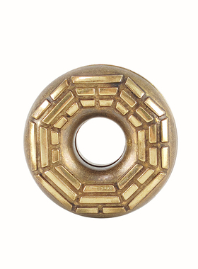 仿古黄铜老式虎撑医铃串道家八卦