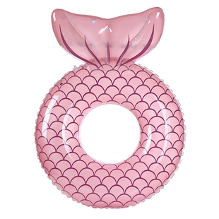 ins网红美人鱼游泳圈大人女加厚大胖子充气救生圈儿童火烈鸟成人