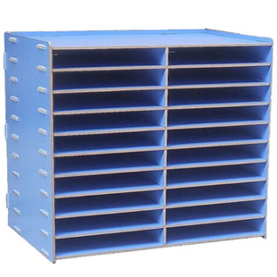 办公桌面20格A4双排文件栏资料书籍杂志收纳柜文件夹档案袋收纳架