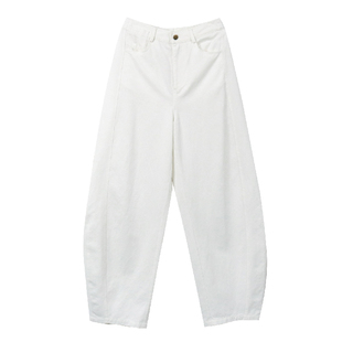 Jane express/简表达纯色莱赛尔棉百搭香蕉裤女士弯刀裤CKZ63002