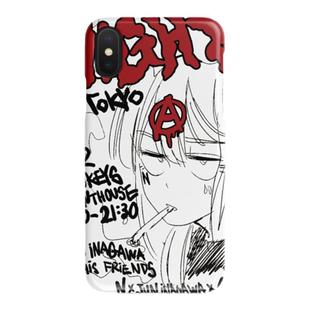 jun日系插画风潮流嘻哈简约线条适用于IPhoneX/11/12/13/14/15/16/16promax菲林手机壳imd硅胶软壳小米华为