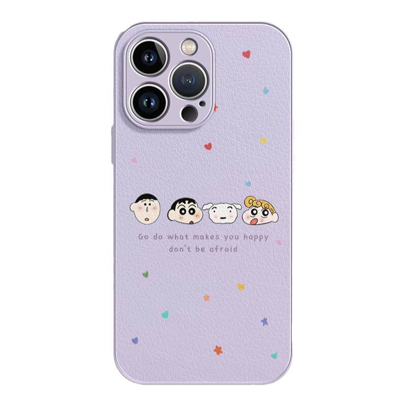 适用苹果15pro手机壳iPhone13新款18卡通14日韩12蜡笔小新硅胶8plus防摔17高级感小众xr女款11pr