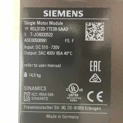 6SL31201TE285AA3现货出售工程余货包