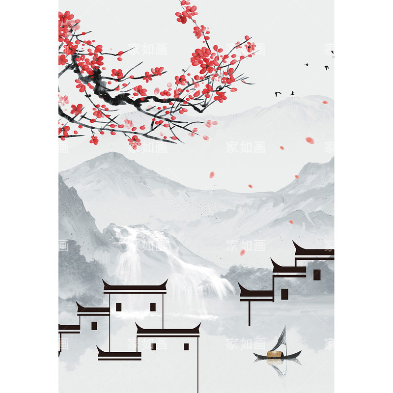 竖版新中式瓷砖贴纸自粘防水