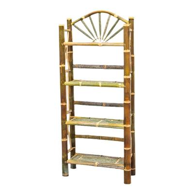 竹书架家用编织手工架子经济实惠