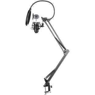帕比度电容麦克风支架桌面悬臂支架直播话筒支架防震架台式架子