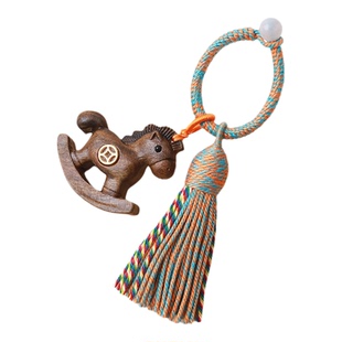 【杭州灵隐】马年摇摇木马编织钥匙扣流苏挂件招财转运包包小挂饰