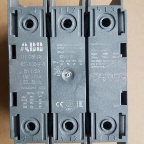 议价原装ABB 面板安装隔离开关  OT125FT3   125A  3P
