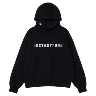 INSTANTFUNK韩国男女春季LOGO印花宽松慵懒百搭连帽卫衣MUSINSA